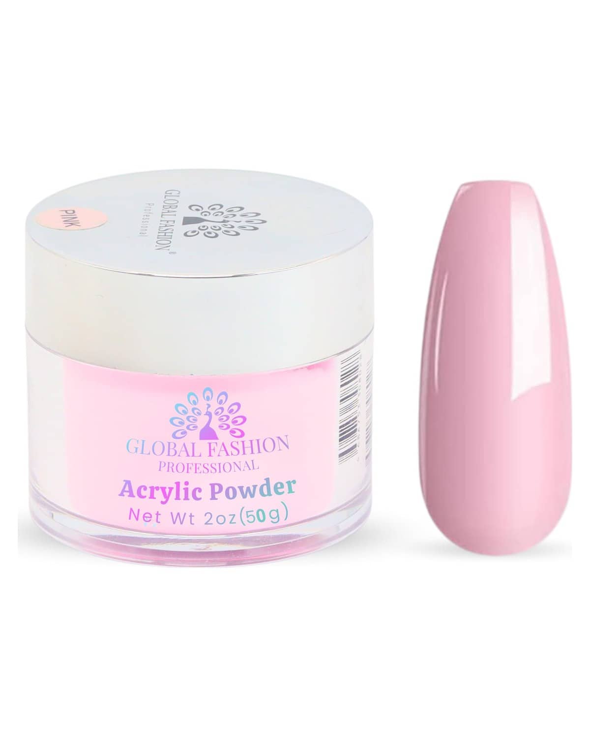 Acrylic Powder - Clear Finish, Strong Adhesion, Bubble-Free, Non-Yellowing, For Nail Extensions, Overlays, 3D & French Nails, Low-Odor, Fast-Setting, Professional Salon-Quality Formula (Pink, 50g)