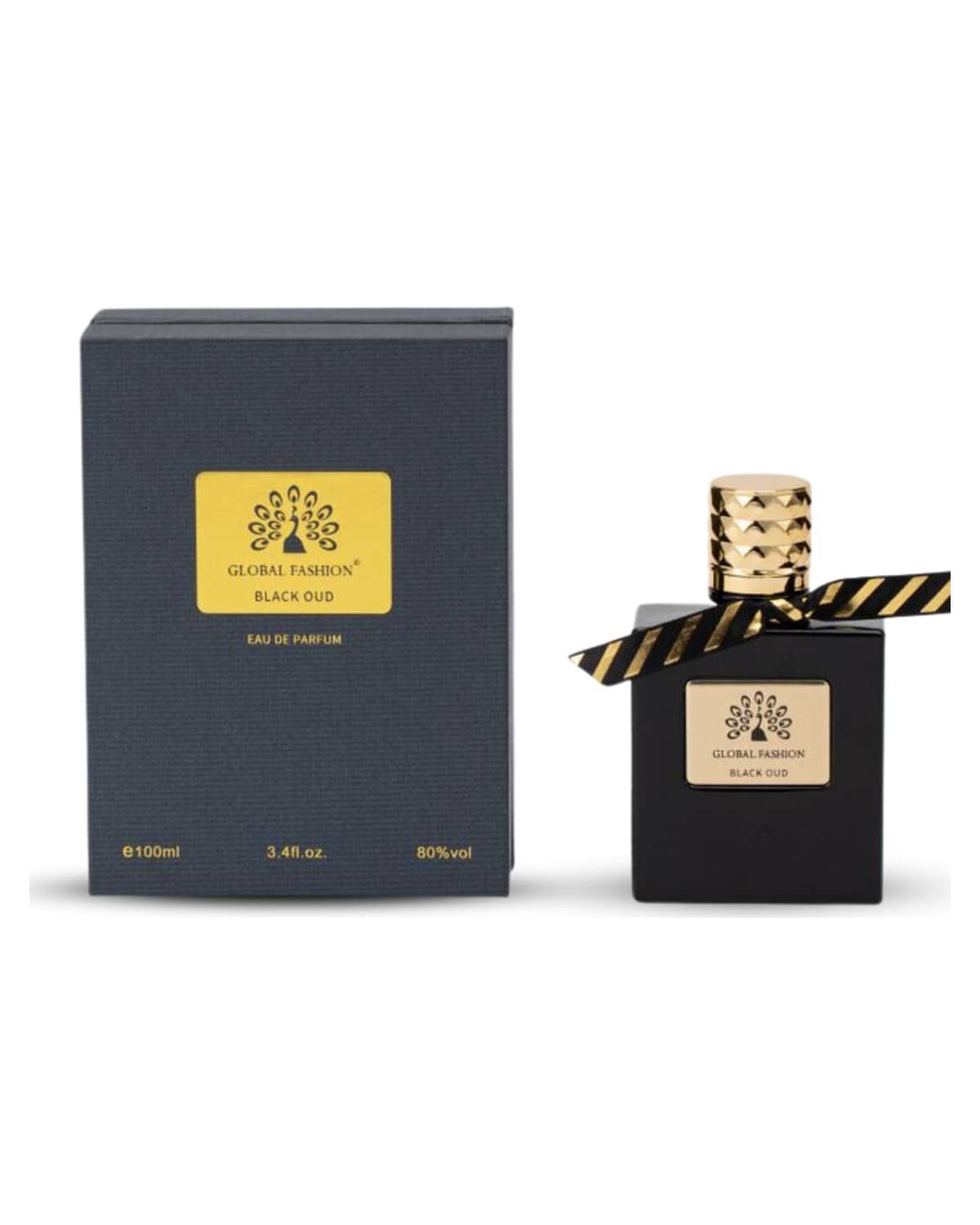 GLOBAL FASHION Black Oud Eau De Parfum 100ml - | Natural Spray Luxury Fragrance for Women, Long-Lasting with Bergamot, Rose, Jasmine, Musk & Vanilla Notes | for Any Occasion