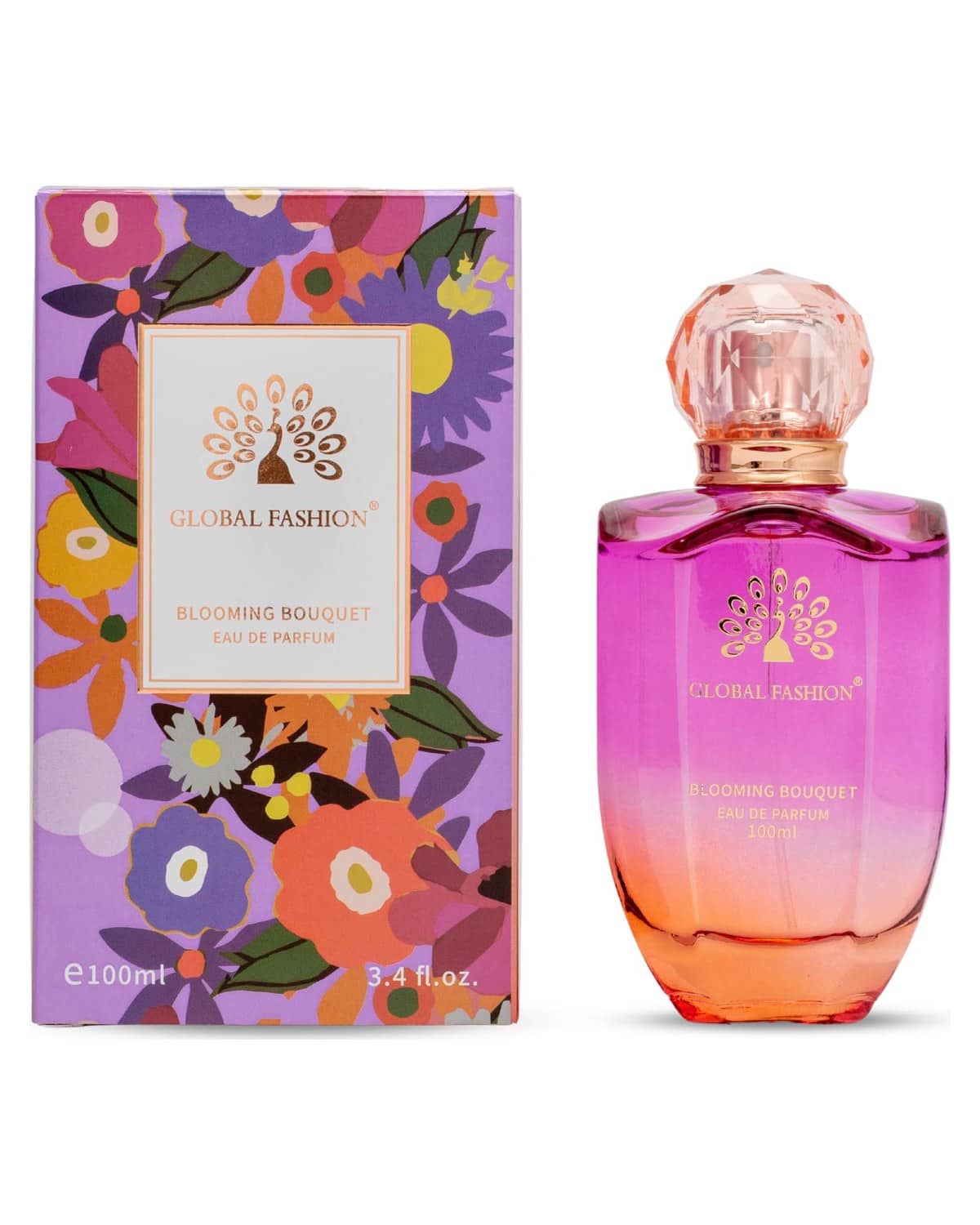 Eau De Parfum 100ml - Global Fashion | Natural Spray Luxury Fragrance for Women, Long-Lasting with Bergamot, Rose, Jasmine, Musk & Vanilla Notes | Perfect for Any Occasion (Bloomin)