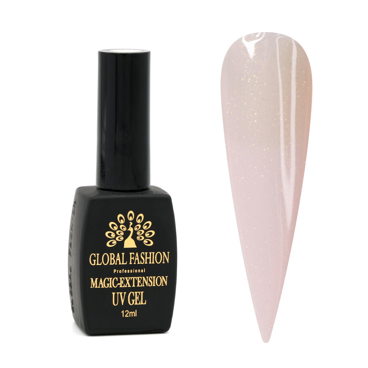Global Fashion Gel with shimmer Magic-Extension beige, 12 ml No. 4