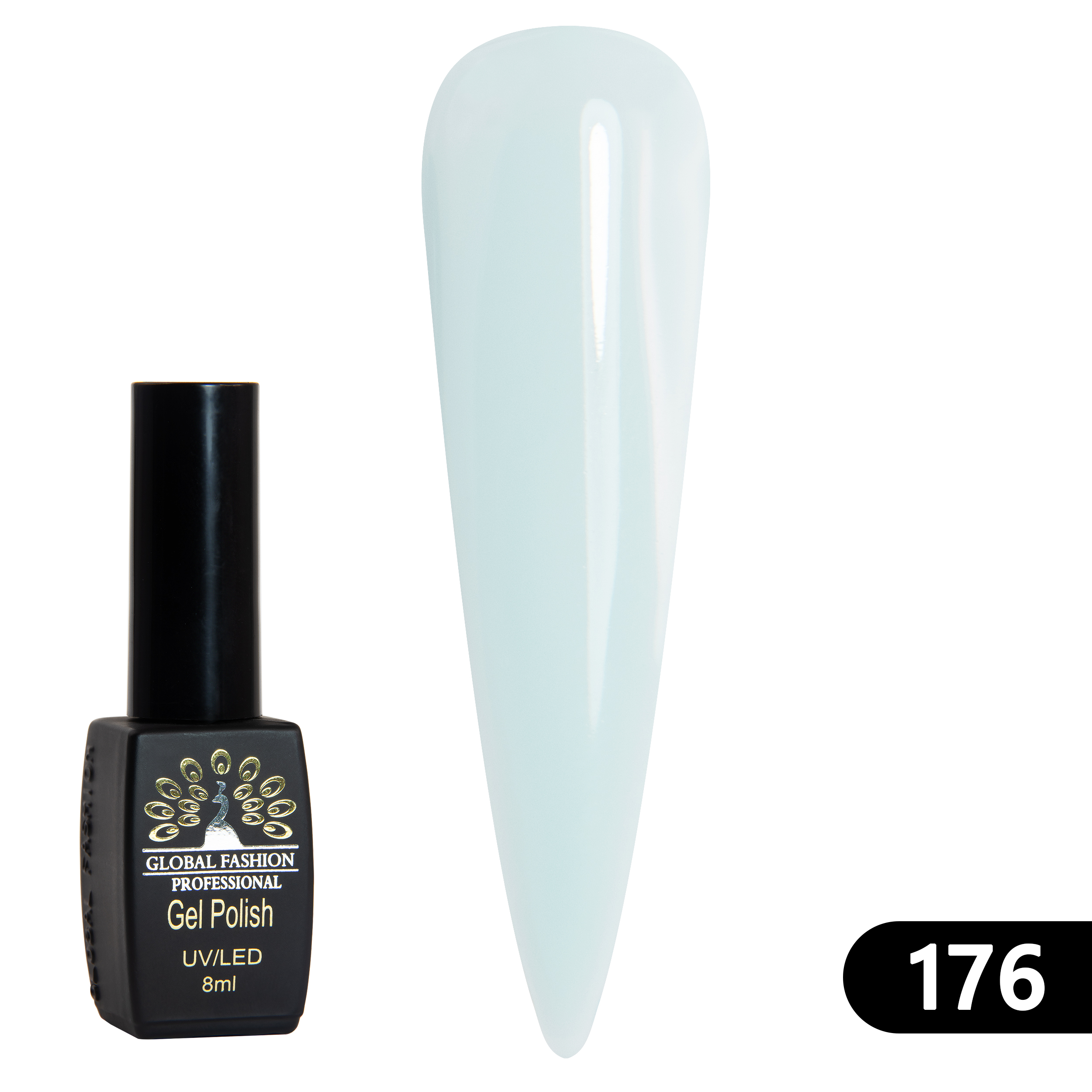 Gel polish BLACK ELITE 176, Global Fashion 8 ml