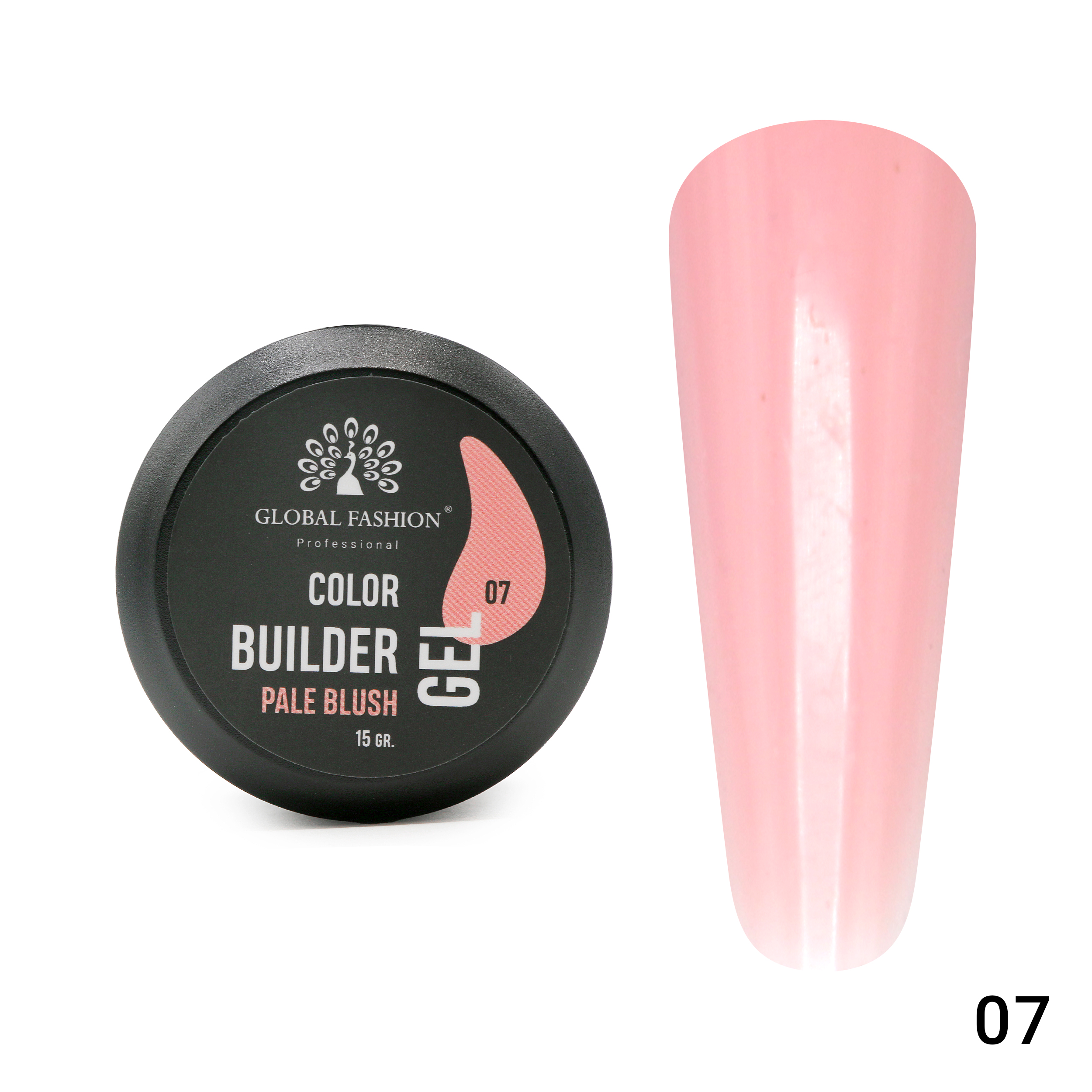 Color Builder Gel - Nail Modeling Gel 15g  | 07 - Pale blush