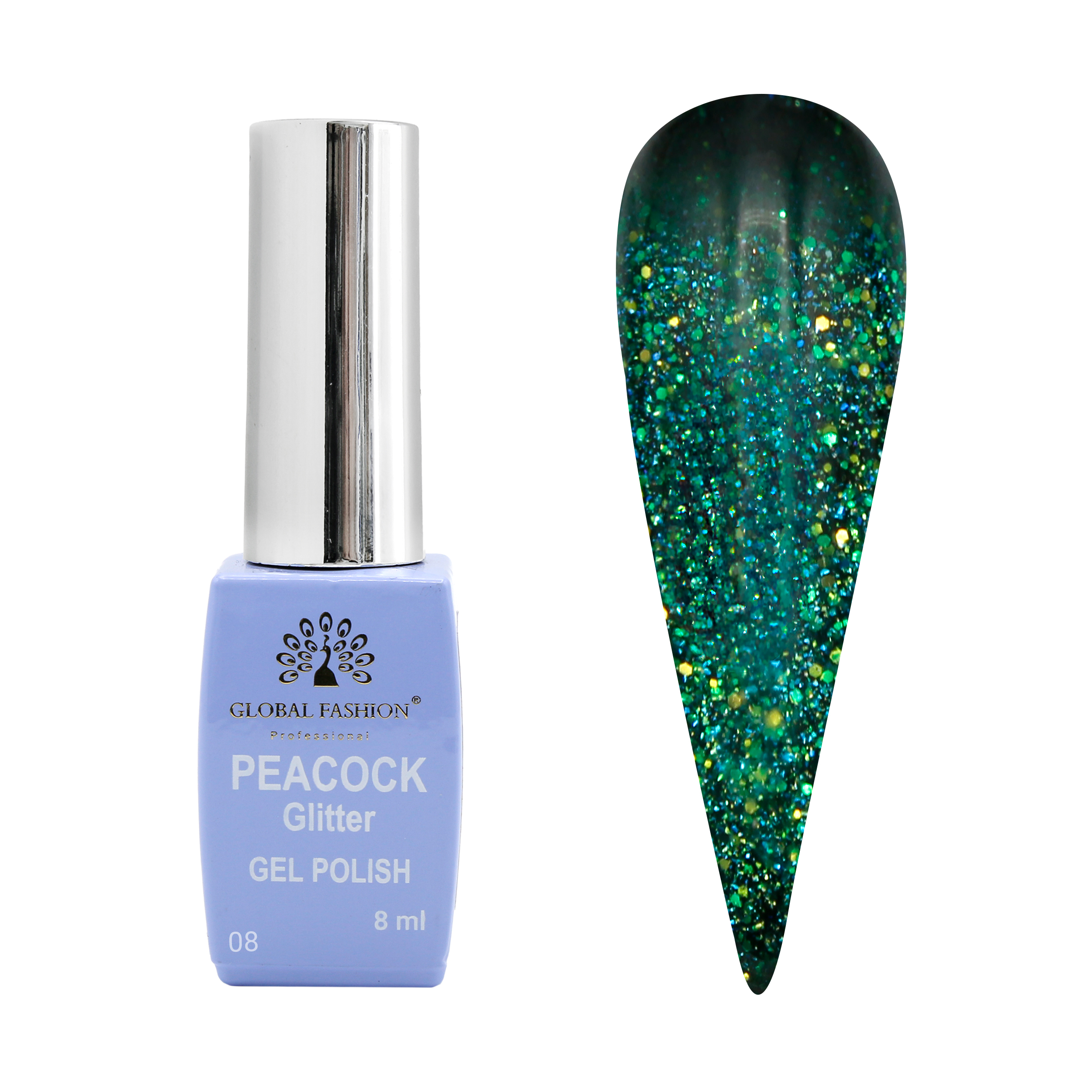 Gel polish Peacock 8 ml, 08
