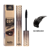 Magic Curl Waterproof Mascara – Dual Brush , (Brush 2 - Flexible Silicone Comb)
