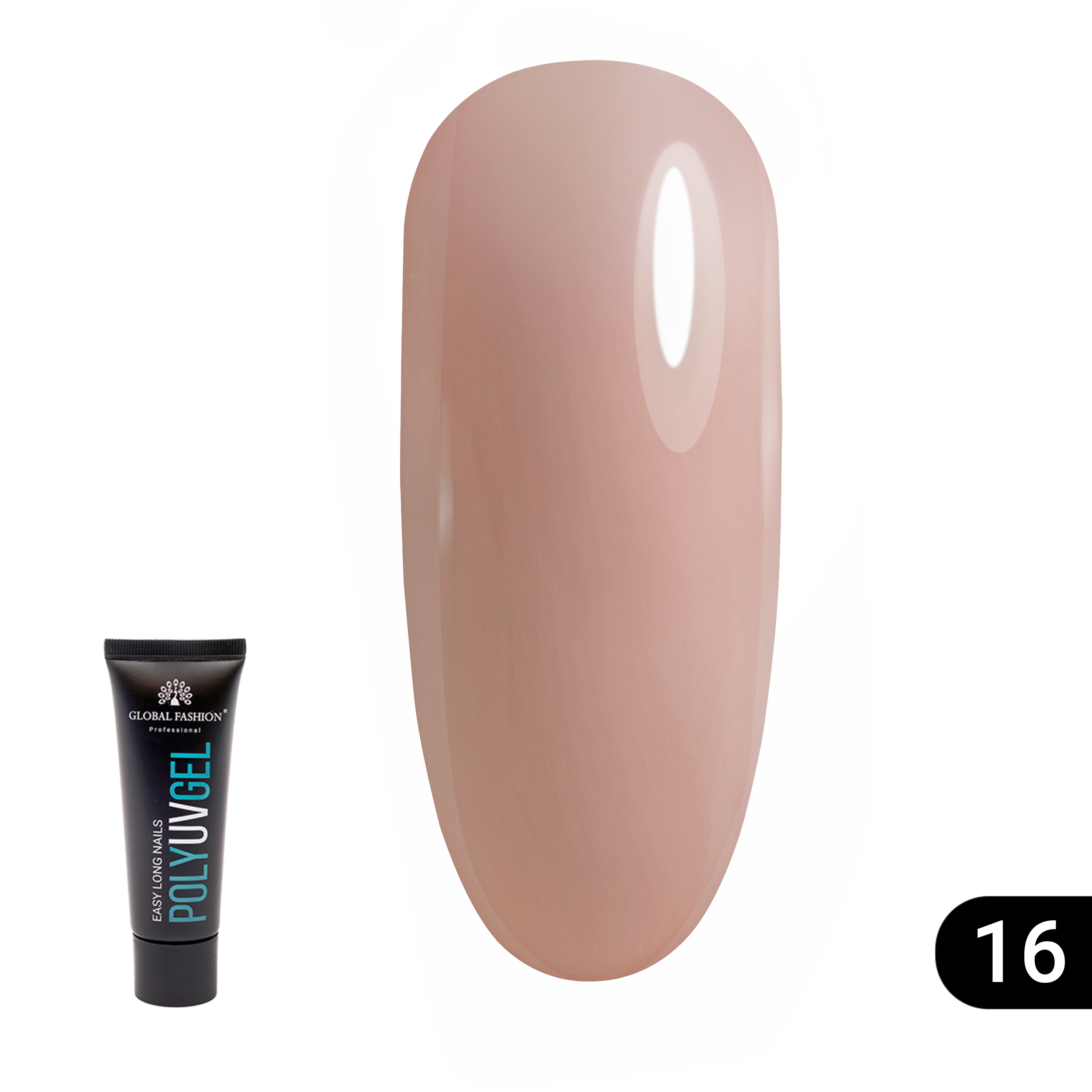 Global Fashion Poly UV Gel 30g - Easy Long Nails Polygel | 16