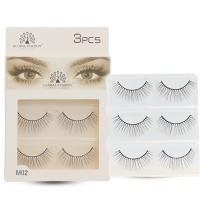 False Eyelashes Pack – Wispy Mink, Reusable | M02-3 Pcs