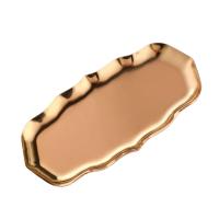 Premium Metal Multi-Purpose Tray (1Pc) | Korean Style Organizer | (Gold Tray)