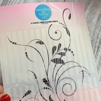 Stickers for tips, A5 format with white backing, 147 20