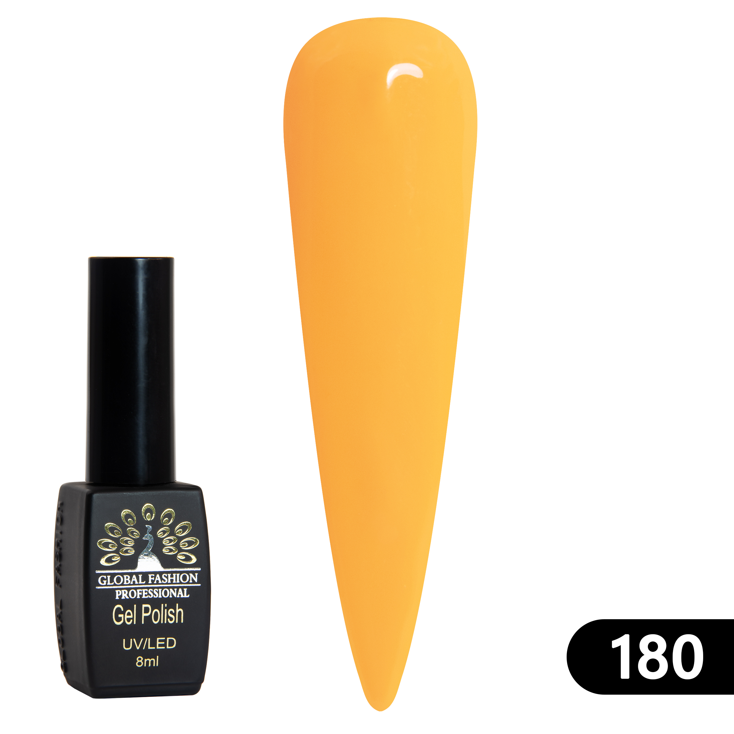 Gel polish BLACK ELITE 180, Global Fashion 8 ml