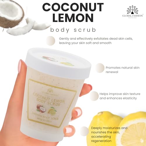 Global Fashion Body Scrub 300g – Collagen Exfoliating | Coconut & Lemon Body Scrub Natural Exfoliating Moisturizing | مقشر الجسم
Global Fashion Body Scrub 300g – Collagen Exfoliating | Coconut & Lemon Skin Exfoliator Brightening Scrub | سكراب الجسم