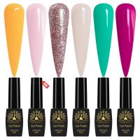Black Elite Gel Nail Polish Set 6x8ml – UV/LED | Spring Bloom