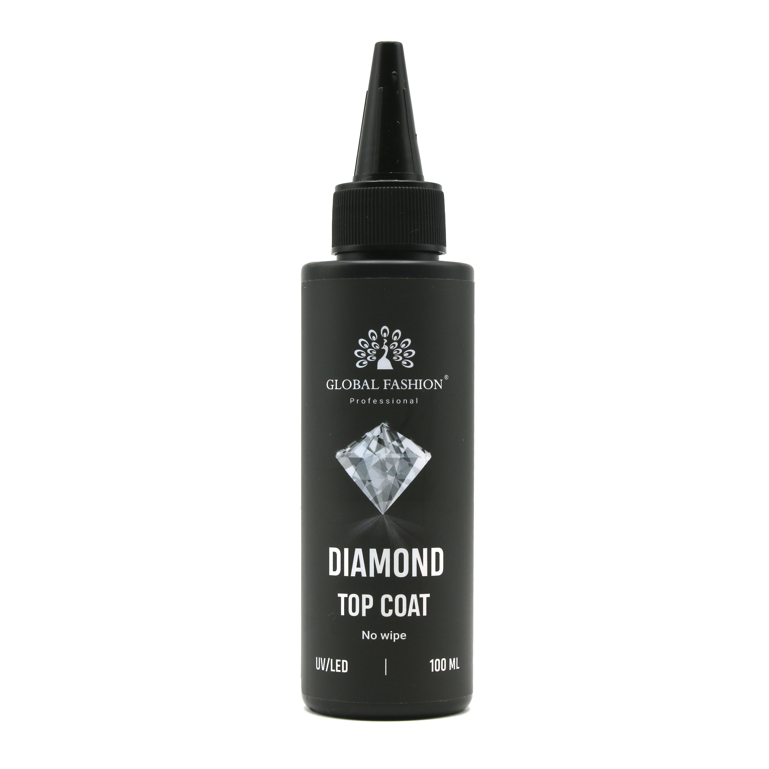 Universal Top Coat Gel without sticky layer (Top/Finish) Global Fashion TOP-Diamond, 100 ml