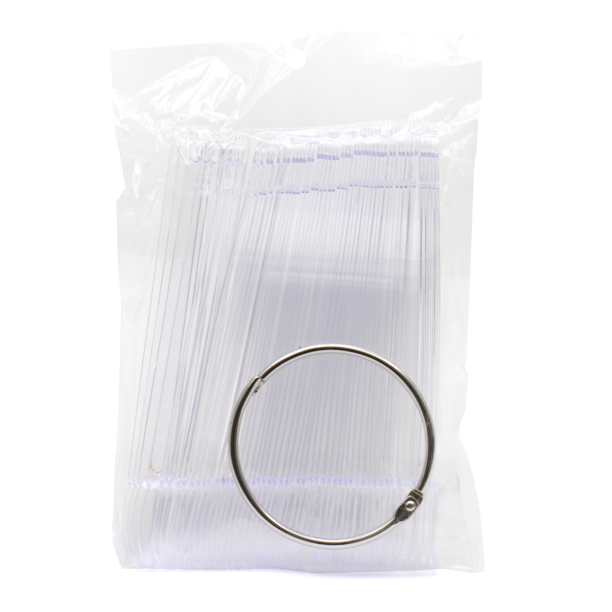 Paint palette on a ring, oval shape, transparent, 50 pcs