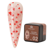 HEMA-Free Builder Flower Gel | Real Dried Petals, Vegan, UV/LED| 8ml (02)