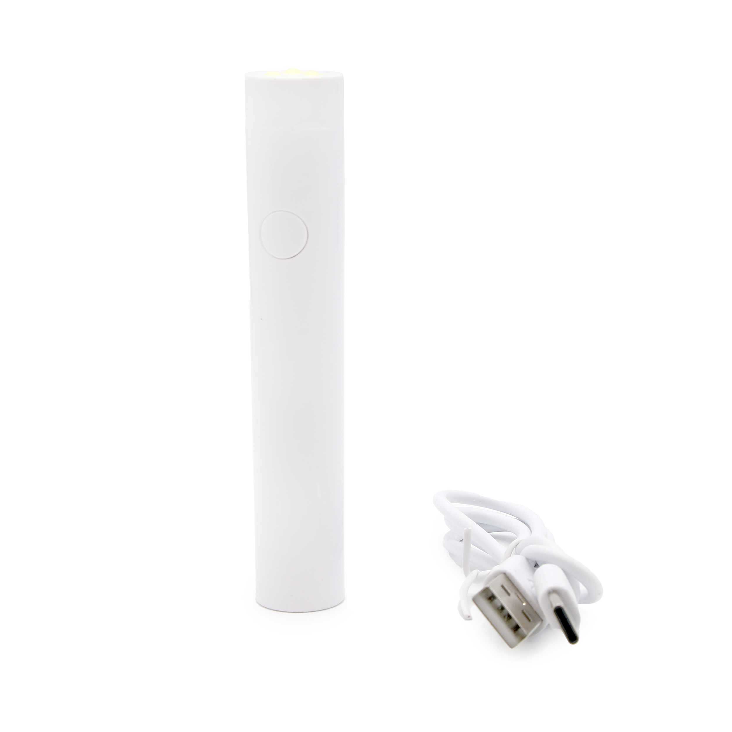 Global Fashion Mini LED Nail Lamp - Fast Gel Curing, Portable USB Flashlight (White)