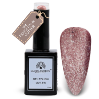 Inky & Indigo Nail Polish 15ml UV LED | 124-Pigeon Pink Glitter 1p