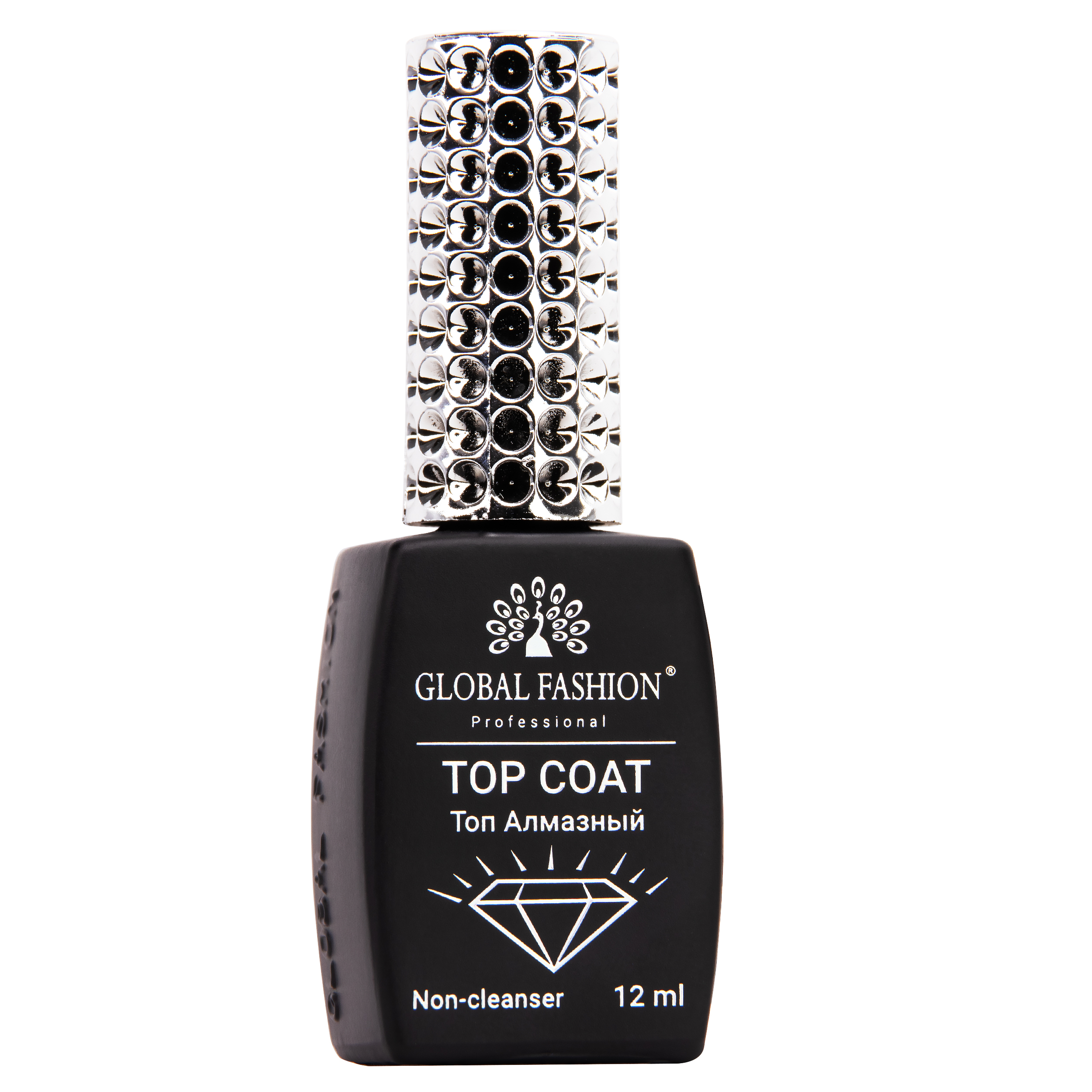 Universal Top Coat Gel without sticky layer (Top/Finish) Global Fashion TOP-Diamond, 12 ml