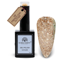 Earthy Elegance Nail Polish 15ml UV LED | 128-French Oak Glitter 1p