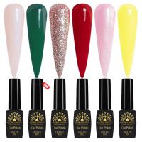 Black Elite Gel Nail Polish Set 6x8ml – UV/LED | Sunset Dazzle