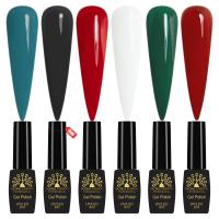 Black Elite Gel Nail Polish Set 6x8ml – UV/LED | Urban Classic