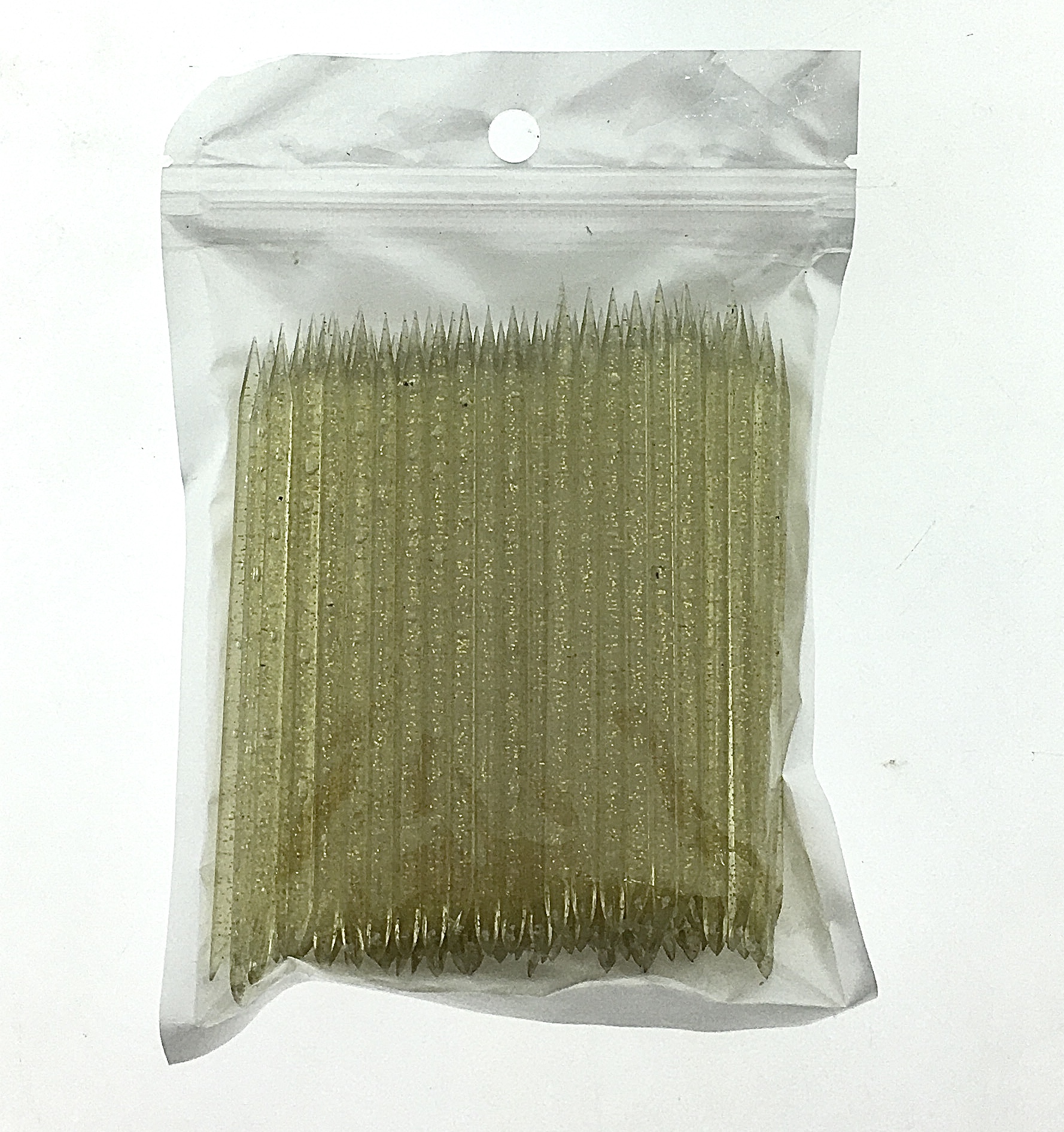 Orange sticks plastic, gold color