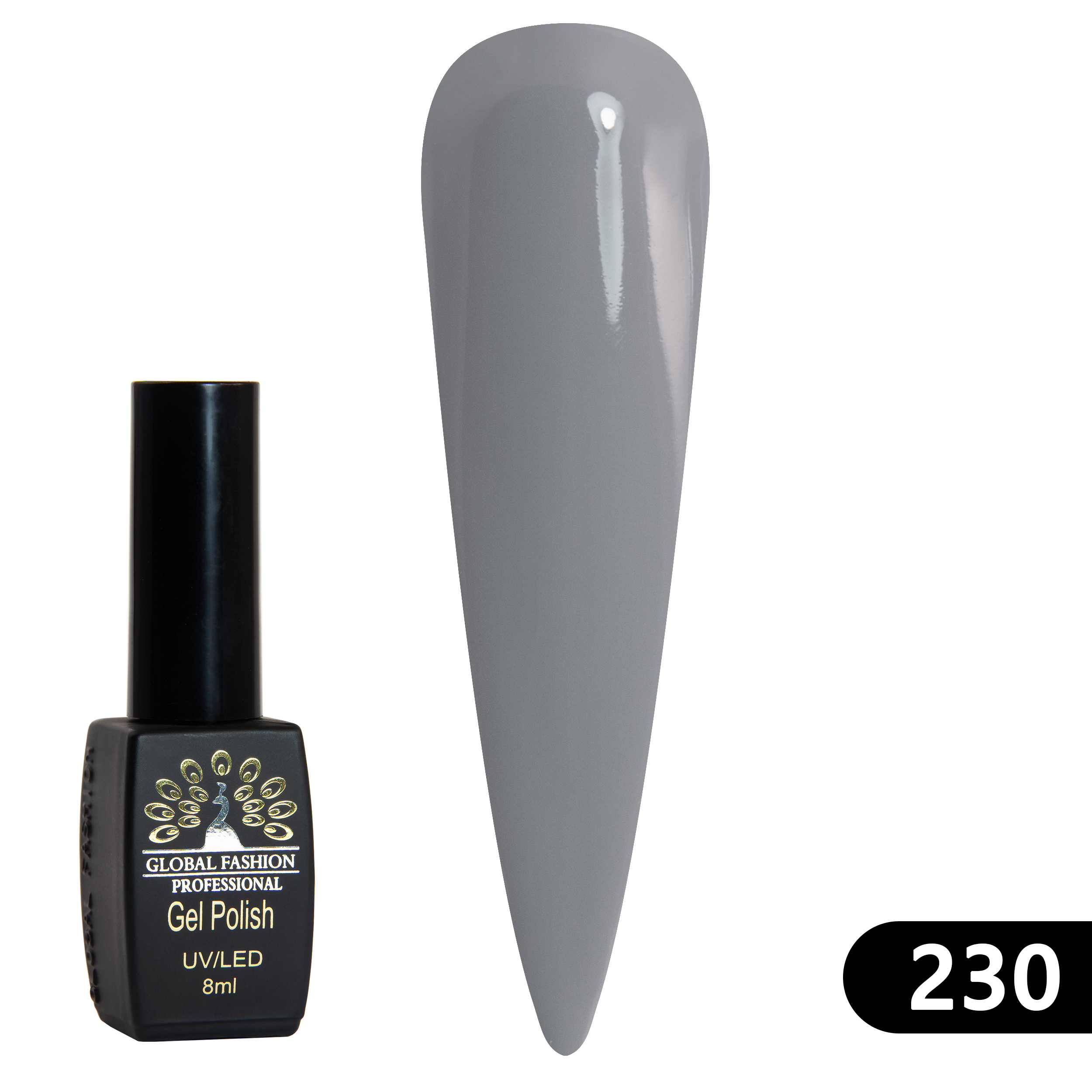 Gel polish BLACK ELITE 230, Global Fashion 8 ml