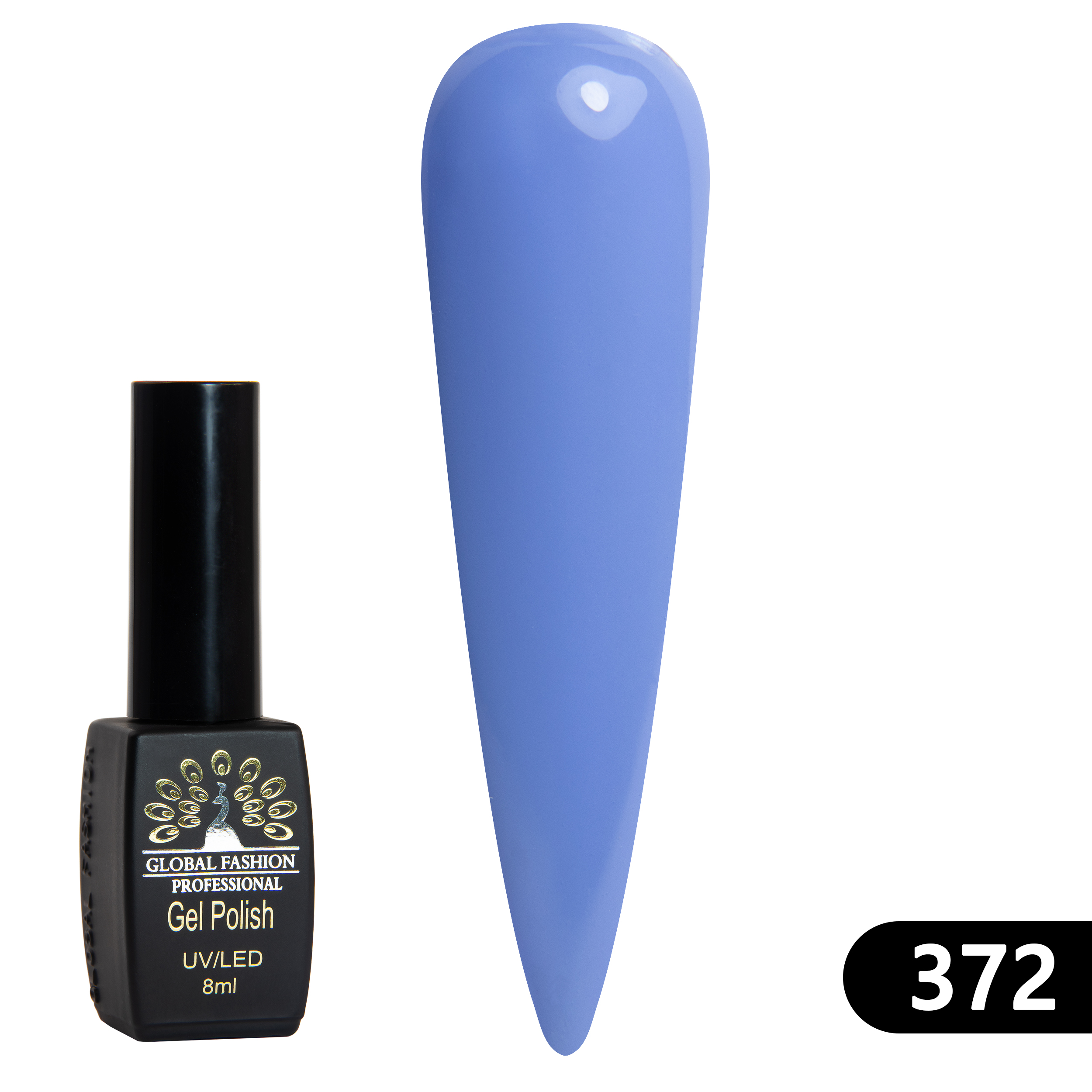 Gel polish BLACK ELITE 372, Global Fashion 8 ml