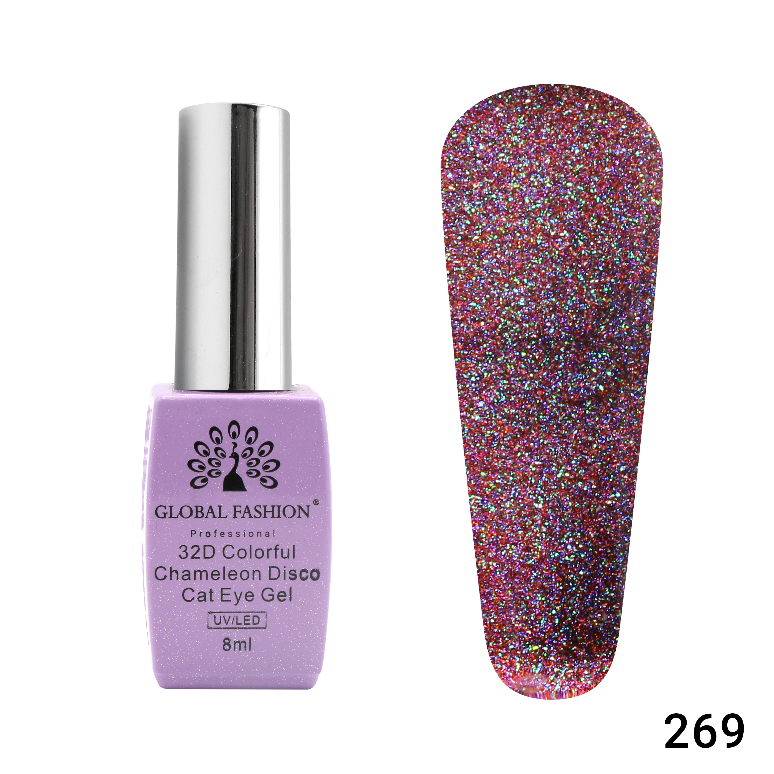Gel polish cat eye 32D Chameleon Disco 8 ml - 269
