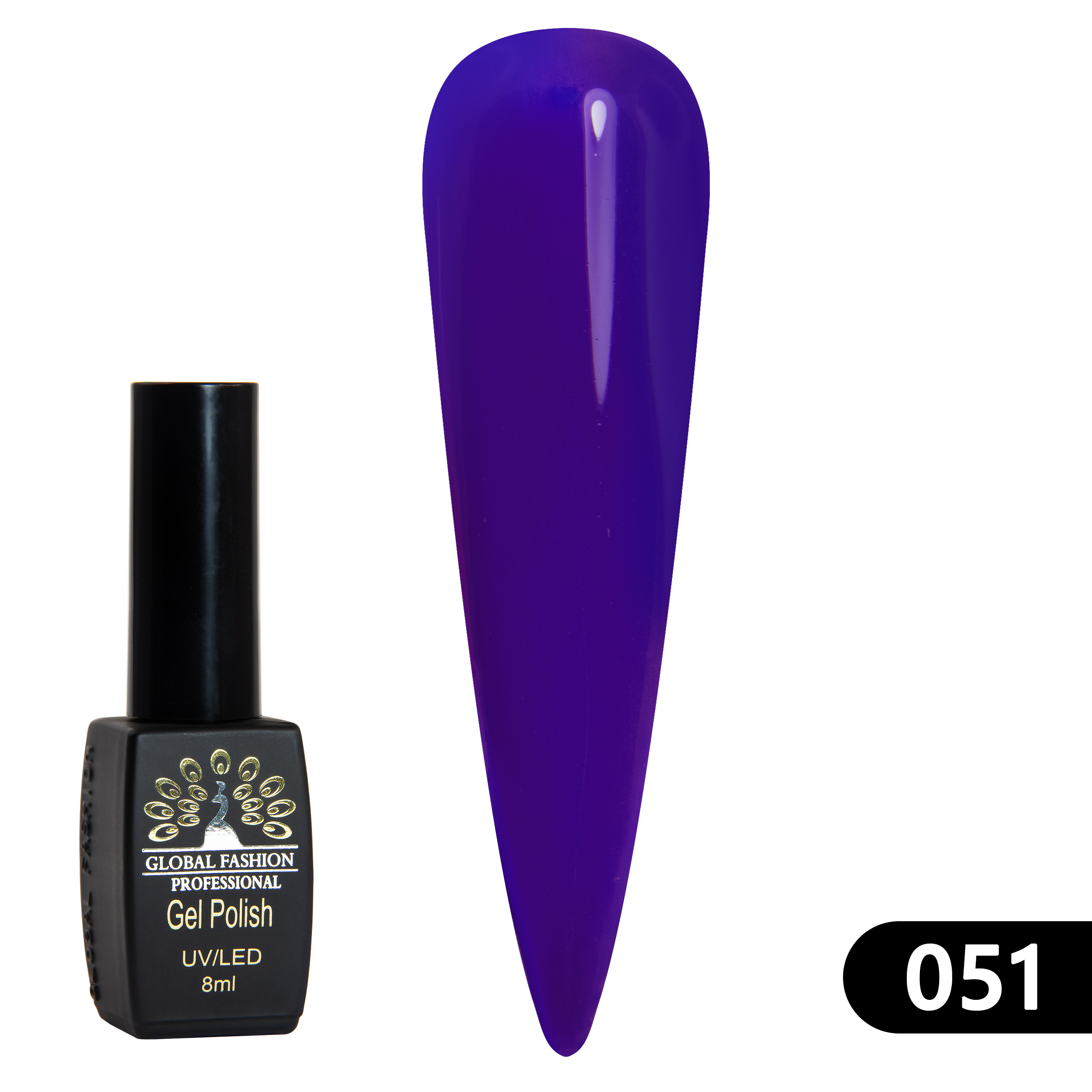 Gel polish BLACK ELITE 051, Global Fashion 8 ml