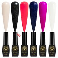 Black Elite Gel Nail Polish Set 6x8ml – UV/LED | Neon Fusion