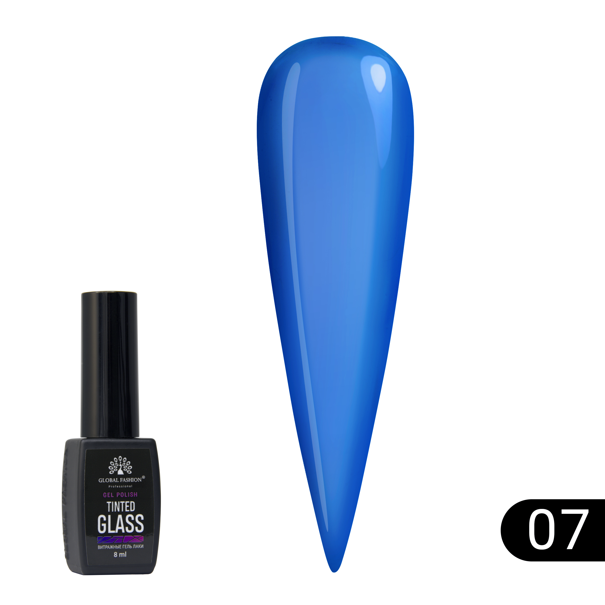 Stained glass gel polish Global Fashion 8 ml, Tinted Glass 07