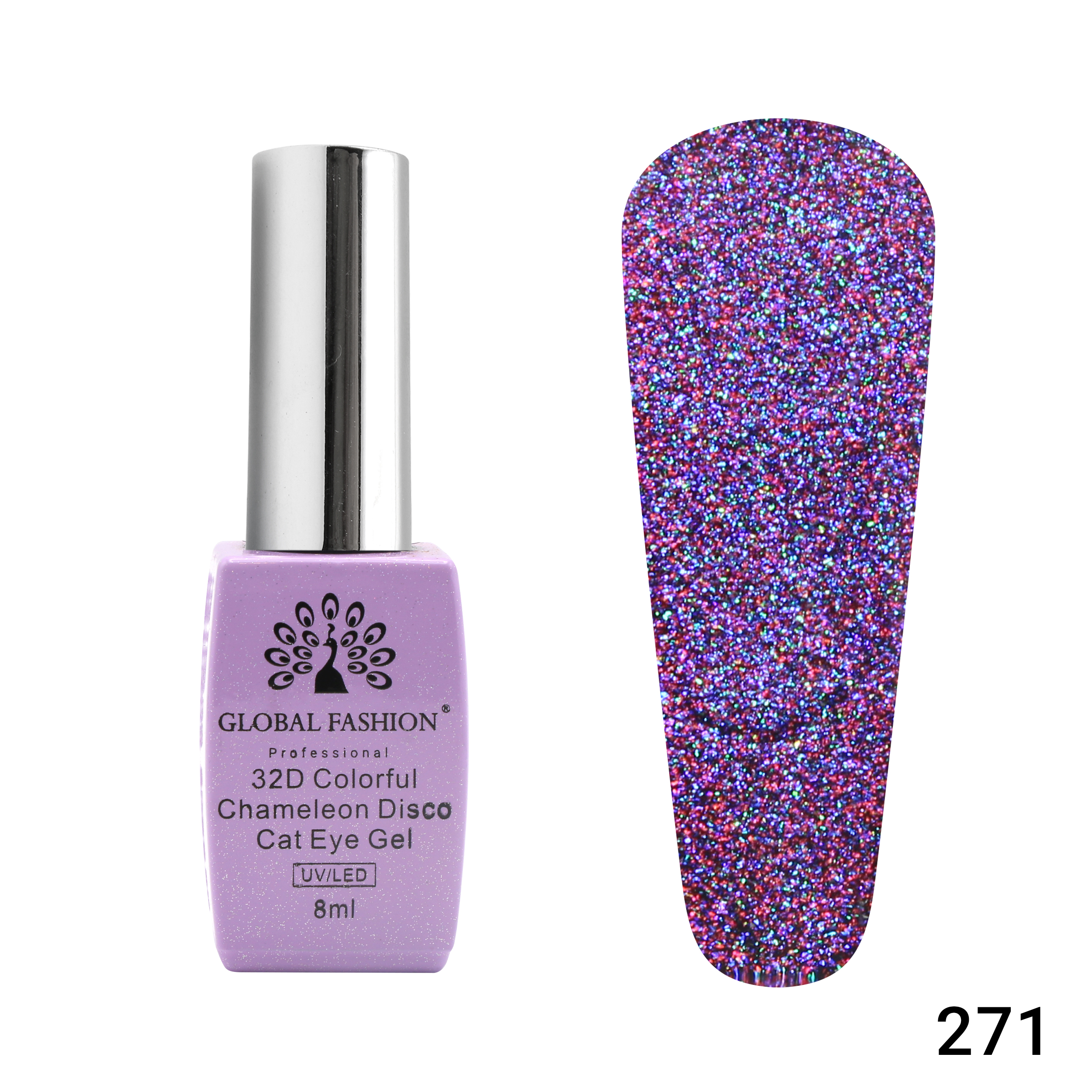 Gel polish cat eye 32D Chameleon Disco 8 ml - 271