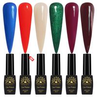 Black Elite Gel Nail Polish Set 6x8ml – UV/LED | Enchanted Grove