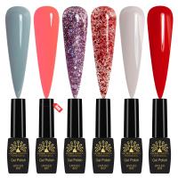 Black Elite Gel Nail Polish Set 6x8ml – UV/LED | Luxe Sparkle