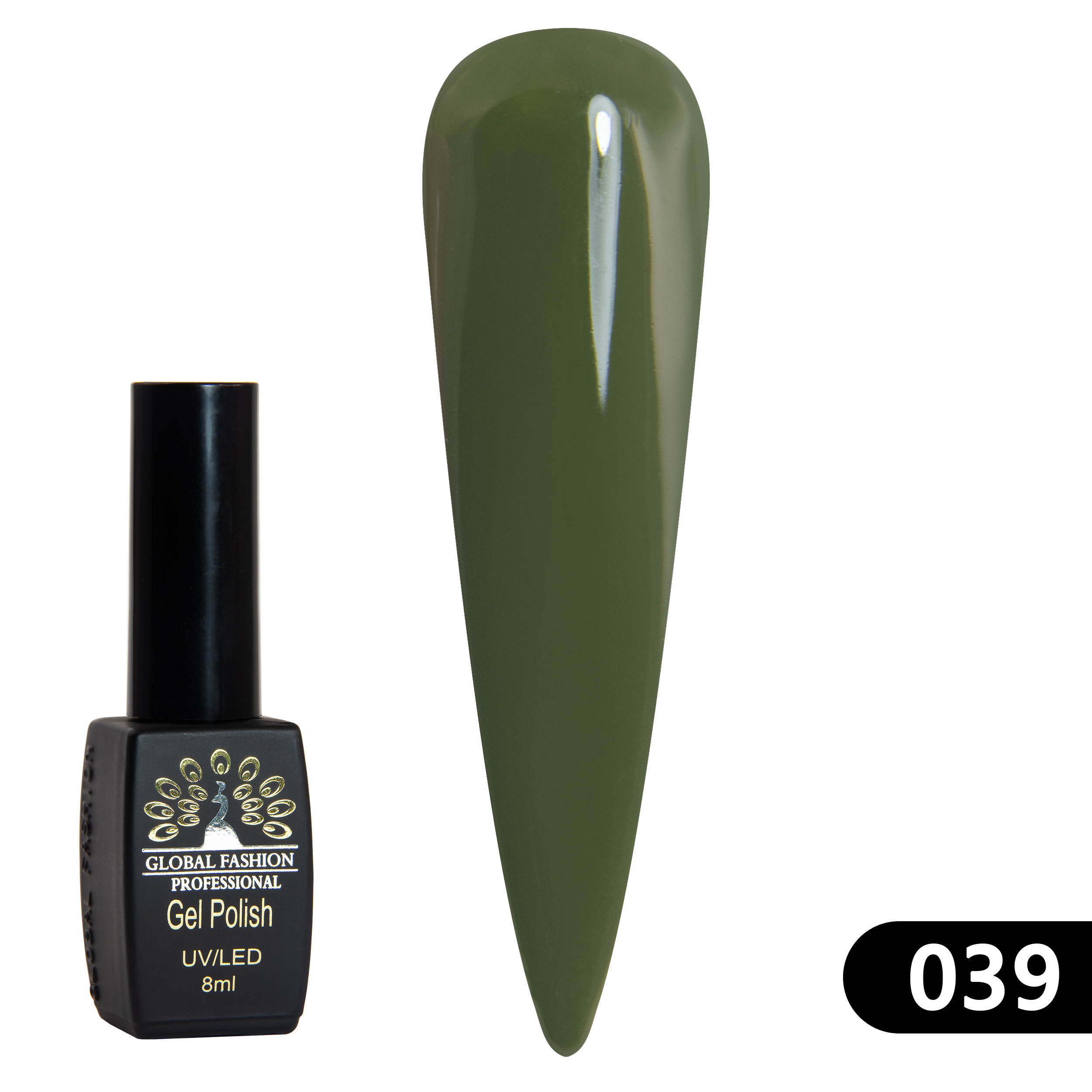 Gel polish BLACK ELITE 039, Global Fashion 8 ml