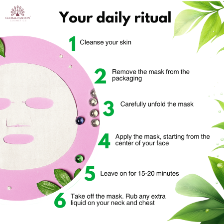 Korean Olive Collagen Facial Sheet Mask Pack of 10 Sheet Mask Close Up - Hydrating Collagen Facial Treatment | ماسك الوجه صورة مقربة
