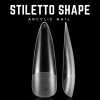 Global Fashion Gel Nail Tips – Professional Long Lasting Extensions-504 Pieces (Stiletto)
