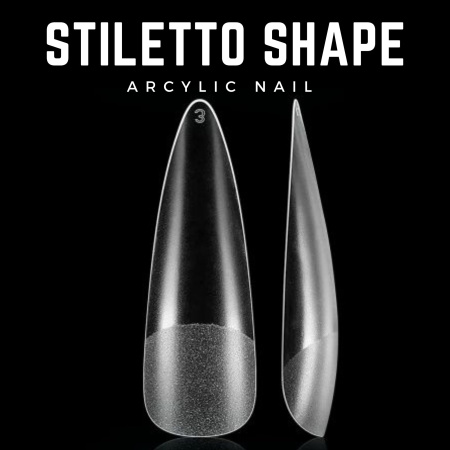 Global Fashion Gel Nail Tips – Professional Long Lasting Extensions-504 Pieces (Stiletto)
