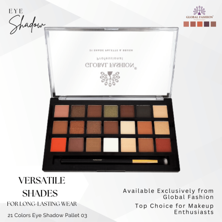 Global Fashion eyeshadow palette close up high pigment texture ظلال عيون لقطة مقربة
