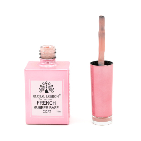 French Rubber Base Coat 15ml – Global Fashion | Professional Nail Gel Base
فرنش روبر بيس كوت 15 مل – جلوبال فاشن | بيس جل بوليش احترافي للأظافر
