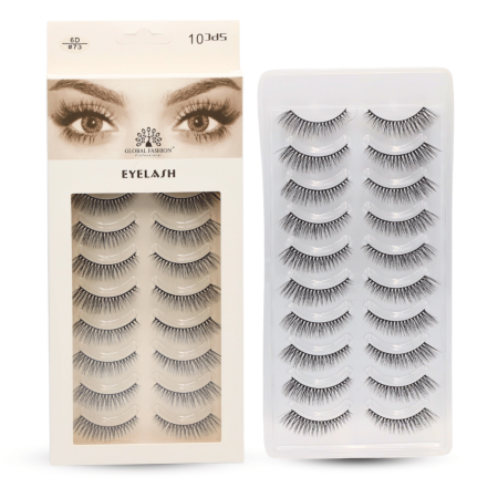 6D false eyelashes close up thick fluffy layered lashes رموش صناعية لقطة مقربة