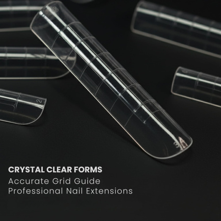 Dual Nail Forms 120pcs – Clear Extension Forms | Coffin Nail Tips Close View Extension Kit | اطراف اظافر
Dual Nail Forms 120pcs – Clear Extension Forms | Coffin Dual Nail Forms Detailed View | اظافر صناعية