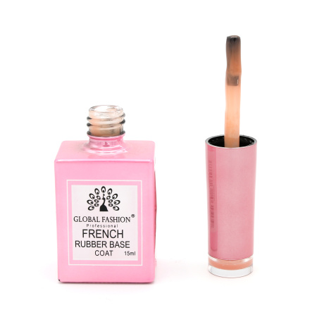French Rubber Base Coat 15ml – Global Fashion | Professional Nail Gel Base
فرنش روبر بيس كوت 15 مل – جلوبال فاشن | بيس جل بوليش احترافي للأظافر
