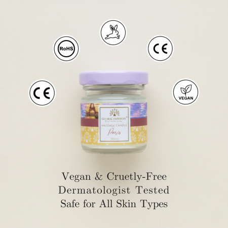 Global Fashion Massage Candle – 30 ml Aromatherapy Spa Candle in 21 Scents