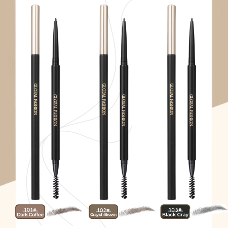 Global Fashion eyebrow pencil close up fine tip precision spoolie قلم حواجب لقطة مقربة