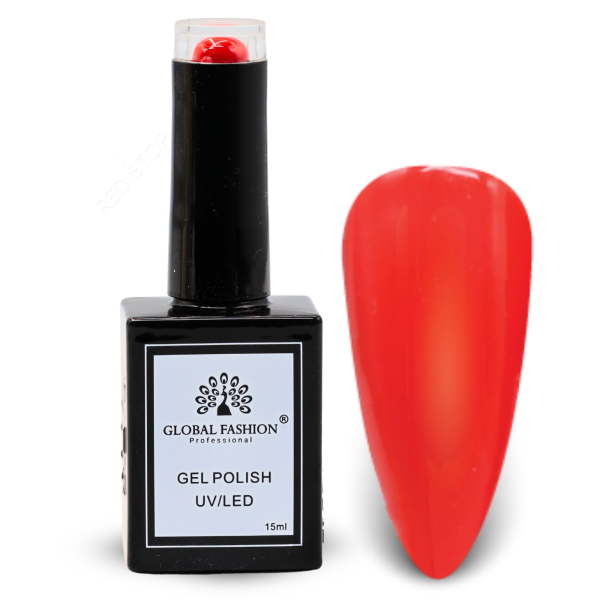 Red Rendezvous Nail Polish 15ml UV LED | 1-Red Stop 1p Red Gel Nail Polish Bottle 15ml - UV LED Soak Off Nail Color UAE GCC | طلاء أظافر جل أحمر