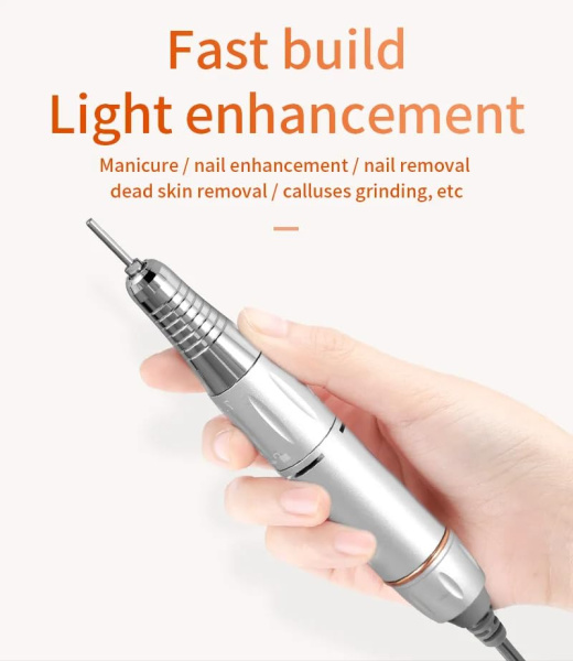 BQ301 Cordless Nail Drill 35000 RPM LCD | Black Portable Cordless Nail Drill 35000 RPM Electric File UAE GCC | جهاز أظافر