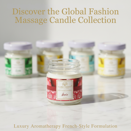 Global Fashion Massage Candle – 30 ml Aromatherapy Spa Candle in 21 Scents