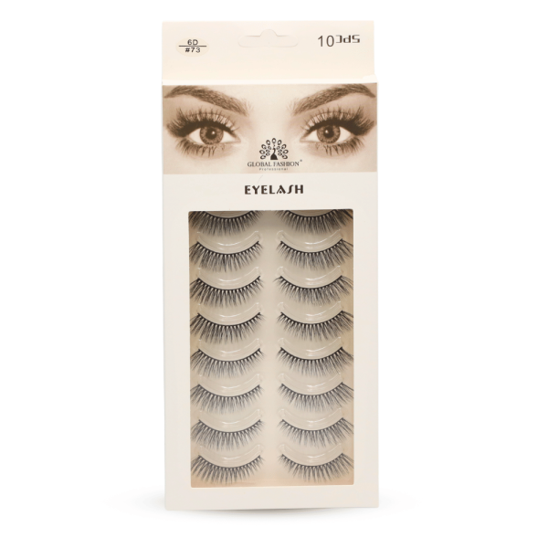 6D wispy mink false eyelashes fluffy cat eye fox eye رموش صناعية 6D