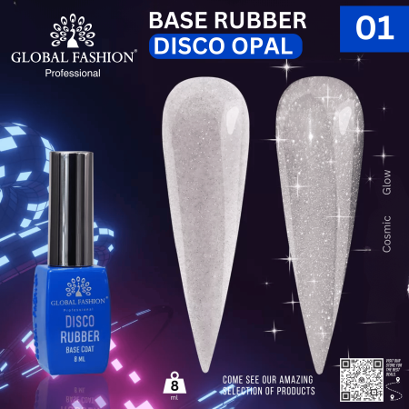 Global Fashion Disco Opal Reflective Rubber Base 8ml | Detailed Shiny Nail Gel Base
جلوبال فاشن ديسكو أوبال ريفلكتيف روبر بيس 8 مل | بيس جل بوليش لامع بالتفصيل
